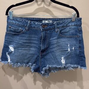 REWASH Super High Rise denim shorts.